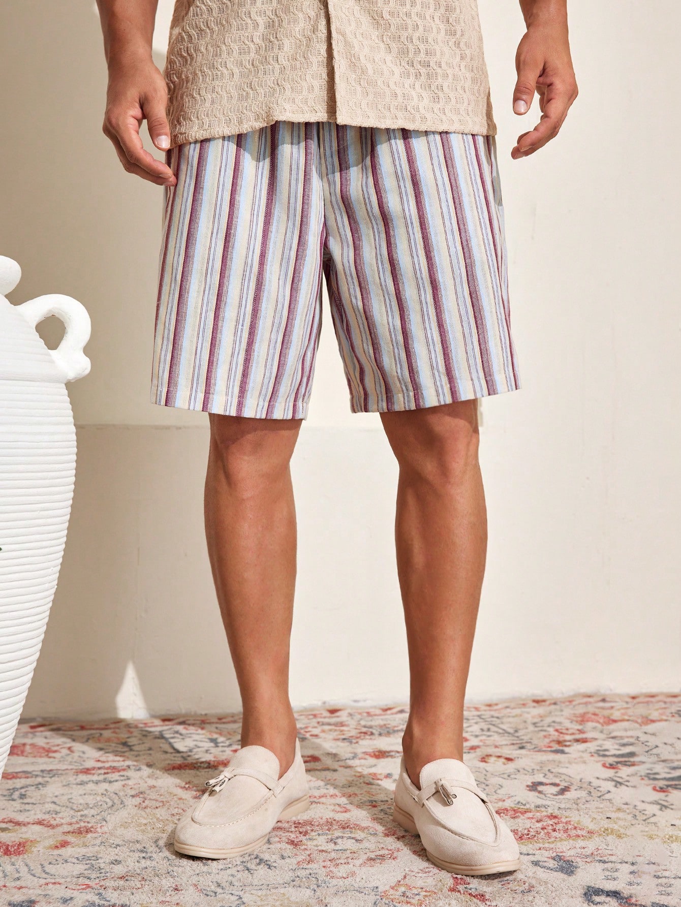 Manfinity KASUA Men??s Cotton Striped Breathable And Comfortable Shorts - Image 5