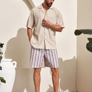 Manfinity KASUA Men??s Cotton Striped Breathable And Comfortable Shorts - Image 6