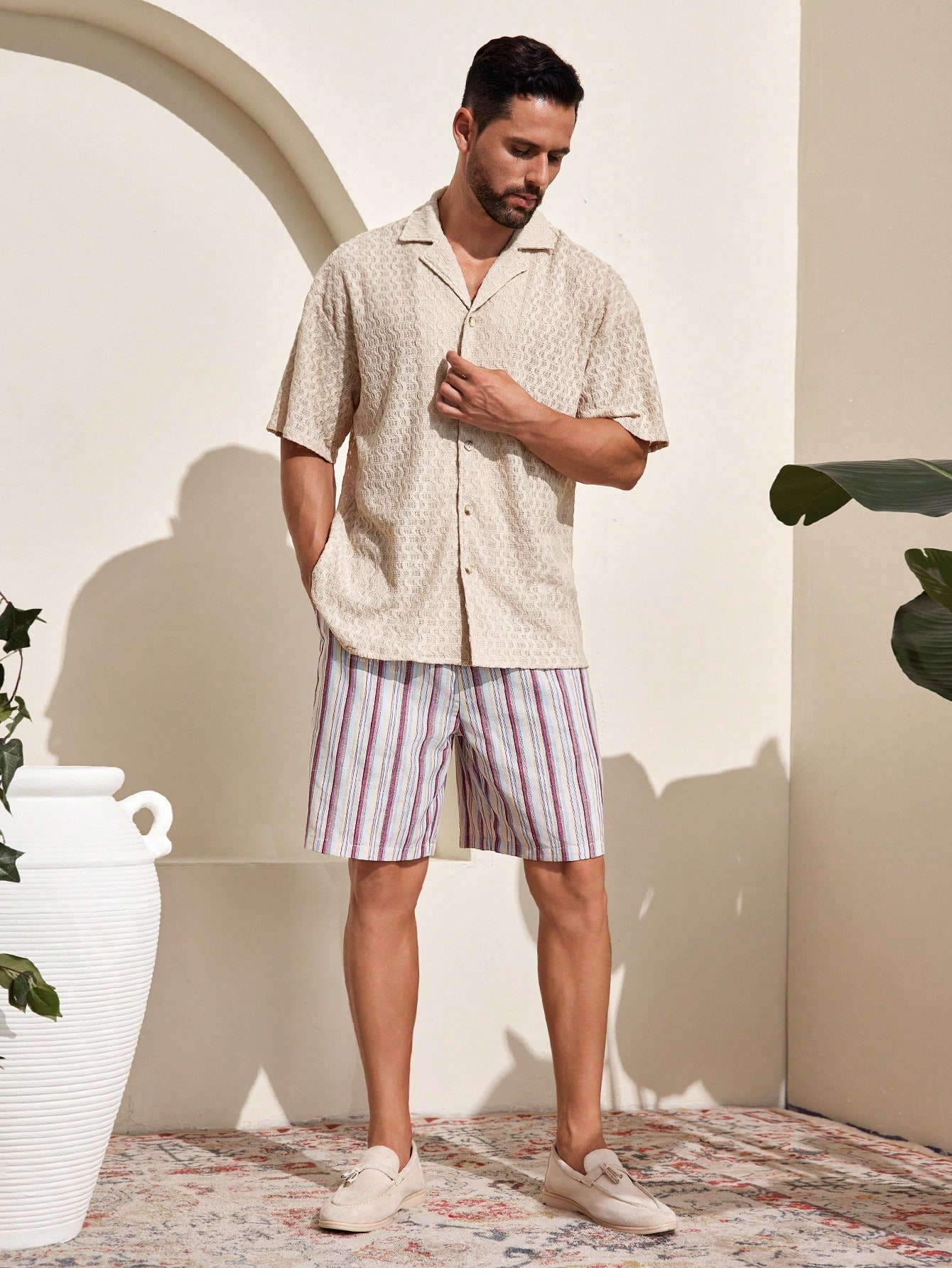 Manfinity KASUA Men??s Cotton Striped Breathable And Comfortable Shorts - Image 6